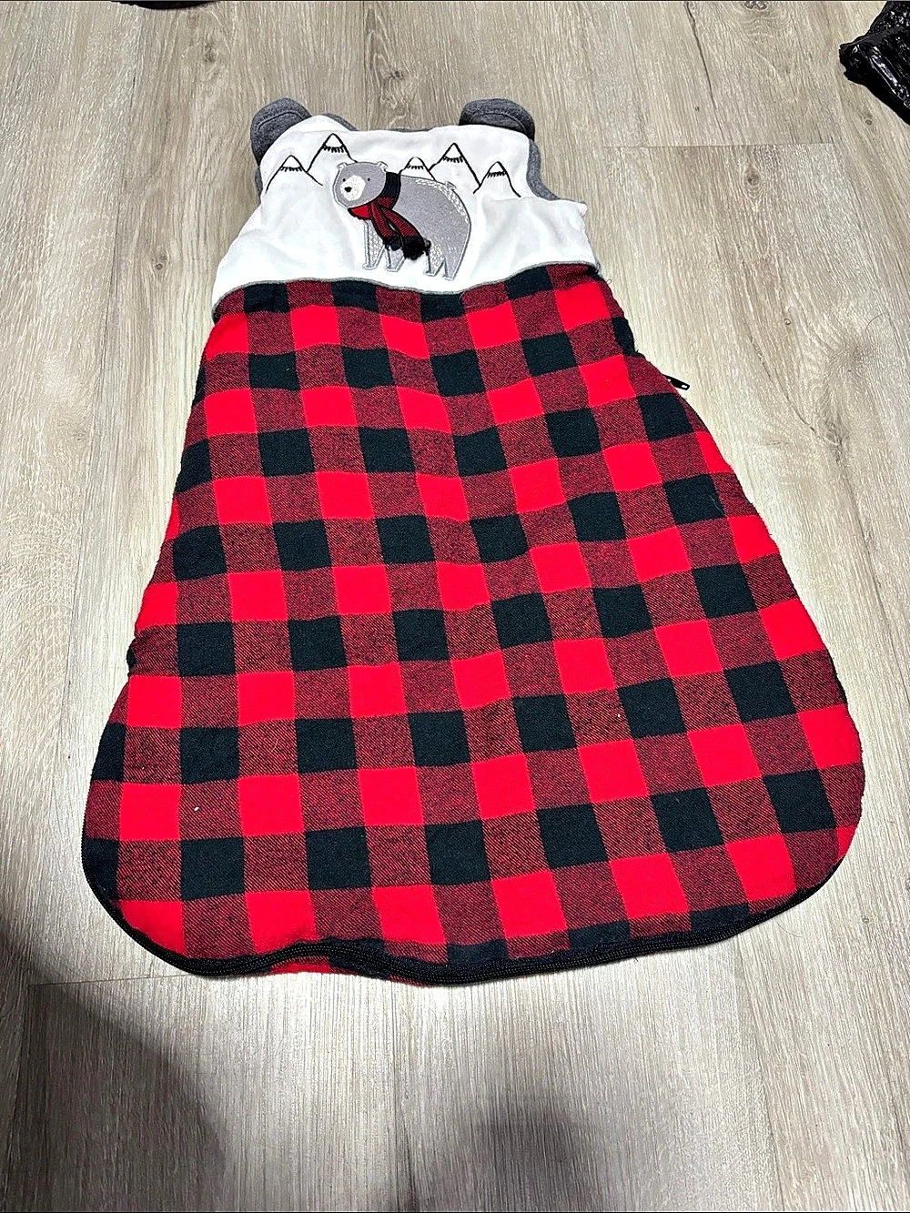 Aspen Checkered Baby Sleep Sack Red & Black 0-6M